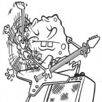 Bob Esponja tocando la guitarra