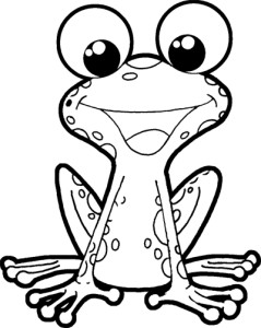 Dibujo para colorear de una rana