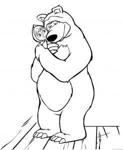 Dibujo Masha y el oso 1499468173